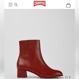 Camper “Katie” Red Ankle Boots